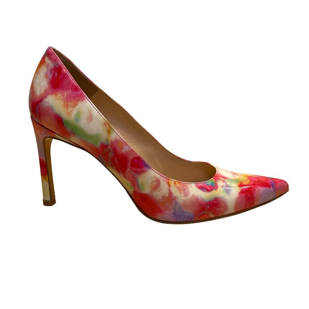 Stuart Weitzman Womens Multicolor Patterned Point… - image 1